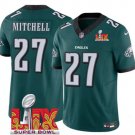 Men's Philadelphia Eagles #27 Quinyon Mitchell Green 2025 Super Bowl LIX Patch Vapor Jersey