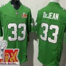Men's Philadelphia Eagles #33 Cooper DeJean Limited Kelly Green Super Bowl LIX Patch Jersey