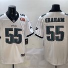 Men's Philadelphia Eagles #55 Brandon Graham White 2025 Super Bowl LIX Patch New Vapor Jersey