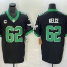 Men's Philadelphia Eagles Jason Kelce Black 2023 F.U.S.E. With 4-Star C Patch Jersey