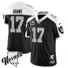 Men's Raiders Davante Adams Black 2023 F.U.S.E Nevada Silver Stat Football Jersey