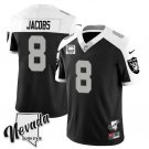 Men's Raiders Josh Jacobs Black 2023 F.U.S.E Nevada Silver Stat Football Jersey