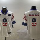 Mens Ravens #8 Lamar Jackson White national flag limted football Vapor Jersey