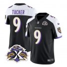 Men's Ravens Justin Tucker Black 2023 F.U.S.E With Patch Retro Jersey