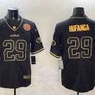 Men's San Francisco 49ers #29 Talanoa Hufanga Retro Limited Football Jersey Black Gold