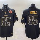 Men's San Francisco 49ers #85 George Kittle Retro Limited Football Jersey Black Gold