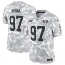 Men's San Francisco 49ers #97 Nick Bosa Arctic Camo 2024 F.U.S.E. Salute to Service Jersey