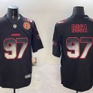 Men's San Francisco 49ers #97 Nick Bosa Smoke Football Jersey Black