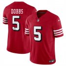 Men's San Francisco 49ers Josh Dobbs Color Rush Red 2024 F.U.S.E. Football Jersey