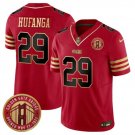 Men's San Francisco 49ers Talanoa Hufanga Red F.U.S.E. Golden Gate Bridge Patch Balck Jersey