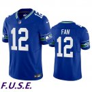 Men's Seahawks 12th Fan Royal 2023 F.U.S.E. Vapor Throwback Stitched Jersey