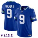Men's Seahawks Kenneth Walker III Royal 2023 F.U.S.E. Vapor Throwback Stitched Jersey