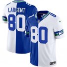 Men's Seahawks Steve Largent Royal-White Split F.U.S.E. Vapor Throwback Jersey