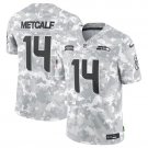 Men's Seattle Seahawks #14 DK Metcalf Arctic Camo 2024 F.U.S.E. Salute to Service Jersey