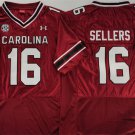 Men's South Carolina Fighting Gamecocks #16 LaNorris Sellers Garnet Stitched Jersey (2)