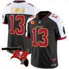 Men's Tampa Bay Buccaneers Mike Evans Black With Florida Patch Gold Trim Vapor Jersey