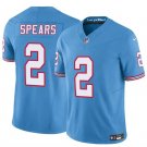 Men's Tennessee Titans #2 Tyjae Spears Blue 2024 F.U.S.E. Throwback Vapor Limited Jersey