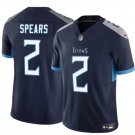 Men's Tennessee Titans #2 Tyjae Spears Navy 2024 F.U.S.E. Vapor Limited Football Stitched Jersey