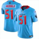 Men's Texans #51 Will Anderson Jr 2024 F.U.S.E. 2ND Color Rush Jersey Baby Blue