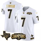 Men's Texans C.J. Stroud White Gold 2023 F.U.S.E. AFC South Champions Patch Jersey
