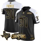 Men's Texans Dameon Pierce Black Gold 2024 F.U.S.E. AFC South Champions Patch Jersey