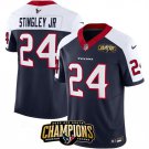 Men's Texans Derek Stingley Jr. Navy White 2023 F.U.S.E. AFC South Champions Patch Jersey