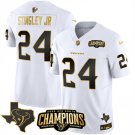 Men's Texans Derek Stingley Jr. White Gold 2024 F.U.S.E. AFC South Champions Patch Jersey