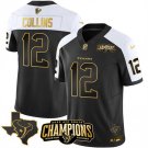 Men's Texans Nico Collins Black Gold 2023 F.U.S.E. AFC South Champions Patch Jersey