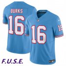 Men's Titans Treylon Burks Light Blue 2023 F.U.S.E. Vapor Throwback Stitched Jersey
