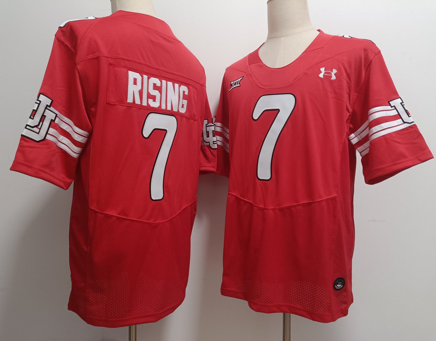 Mens Utah Utes #7 Cameron Rising Under Armour Red Football Game Jersey