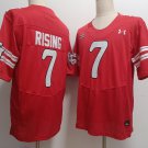 Mens Utah Utes #7 Cameron Rising Under Armour Red Football Game Jersey