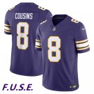 Men's Vikings Kirk Cousins Purple 2023 F.U.S.E Vapor Untouchable Jersey