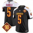 Men's Washington Commanders #5 Jayden Daniels BlackWhite 2024 F.U.S.E. 90th Anniversary Jersey