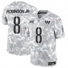 Mens Washington Commanders #8 Brian Robinson Jr Arctic Camo 2024 F.U.S.E. Salute to Service Jersey