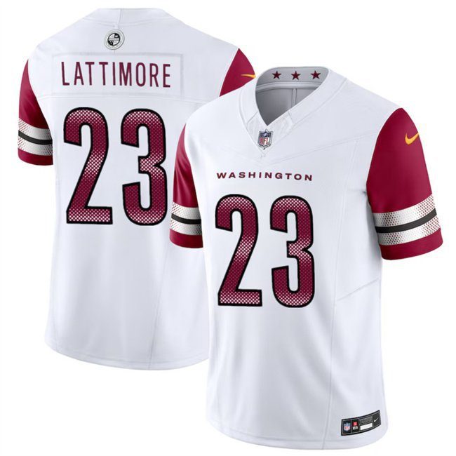 Men's Washington Commanders #23 Marshon Lattimore White 2024 F.U.S.E. Vapor Limited Jersey