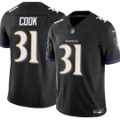 Men's Youth Baltimore Ravens Dalvin Cook Black 2024 F.U.S.E. Vapor Limited Jersey