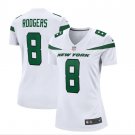 Women's #8 Aaron Rodgers New York Jets White Game Jersey