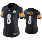 Women's #8 Kenny Pickett Pittsburgh Steelers Color Rush Limited Black Jersey__1542