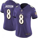 Women's #8 Lamar Jackson Baltimore Ravens Color Rush Limited Purple Jersey