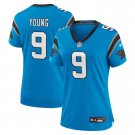 Women's #9 Bryce Young Carolina Panthers Blue Stitched Jersey
