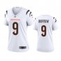 Women's #9 Joe Burrow Cincinnati Bengals White Jersey