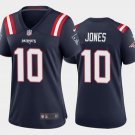 Women's #10 Mac Jones New England Patriots Navy Blue Jersey