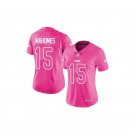 Women's #15 Patrick Mahomes Kansas City Chiefs Color Rush Limited Pink Jersey