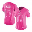 Women's #17 Josh Allen Buffalo Bills Color Rush Limited Pink Jersey