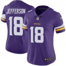 Women's #18 Justin Jefferson Minnesota Vikings Color Rush Limited Purple Jersey