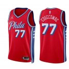 76ers #77 VJ Edgecombe Statement Swingman Jersey Red