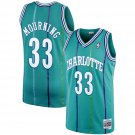 Alonzo Mourning Hornets Mitchell & Ness 1992-93 Hardwood Classics Swingman Jersey Teal