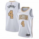 Anfernee Simons City Edition Basketball Jersey White Gold 2025-26