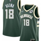 Bucks #18 Kyle Kuzma Hunter Green Icon Edition Player Jersey