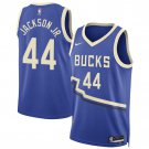 Bucks #44 Andre Jackson Jr. Blue 2025 City Edition Swingman Stitched Jersey